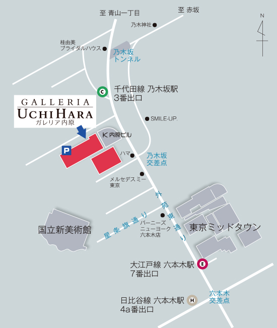 ガレリアUCHIHARA アクセスマップ